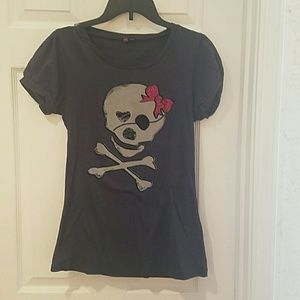 Pirate Skull Bling T SHIRT